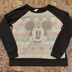 Mickey Mouse Christmas sweatshirt. Juniors size Large
